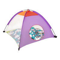 3en1 Tente de Jeux avec Tunnel Piscine à Boules avec Balles pour Enfants, Multicolore:gris/blanc/turquoise, 400 balles