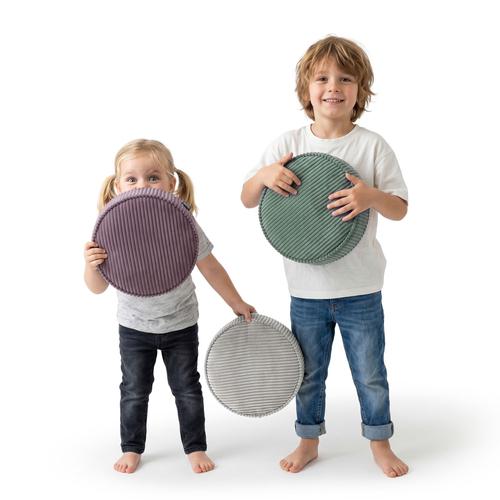 KiddyMoon Ensemble 3 Modules en Mousse pour Enfants pour Chambre D'enfant, vert-gris clair-violet, Sx3