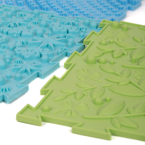 KiddyMoon Tapis Puzzle Sensoriel pour Enfants Tapis Thérapeutique, multicolore, 9 Pieces