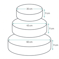 KiddyMoon Ensemble 3 Modules en Mousse pour Enfants pour Chambre D'enfant, jasnoszary-beżowy-brązowy