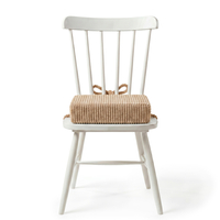 KiddyMoon Coussin Rehausseur De Chaise Enfant, Assise Rehaussée 10 Cm Avec Housse Lavable Et Liens d’Attache, beige, 33x33x10