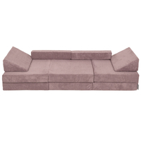 KiddyMoon Canapé Pliant pour Enfants, Canapé Convertible pour Chambre et Salle de Jeux, Matelas au Sol, Mini-Canapé, violet, Canapés