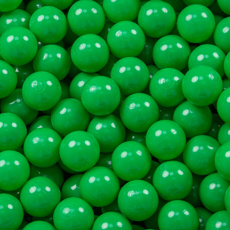 KiddyMoon Balles Colorées Plastique ∅7cm pour Piscine Enfant Bébé Fabriqué en EU, vert, 100 Balles/7cm