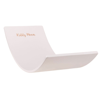 KiddyMoon Planche D'équilibre pour Enfants Planche à Balancer Montessori, Blanc, 83x29,5x1,4 cm