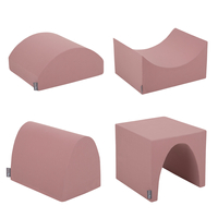 KiddyMoon aire de jeux en mousse colline/tunnel/rampe L/semi-rouleau L, bruyère , Multi-Taille