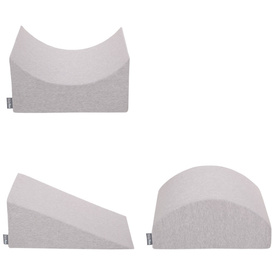 KiddyMoon Aire De Jeux en Mousse avec Carré Piscine À Balles pour Enfants, gris clair: gris/blanc/turquoise, Piscine (300 Balles) + Version 4