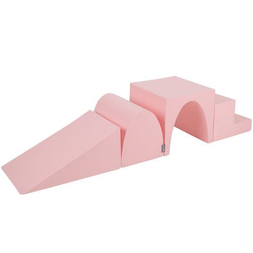 KiddyMoon aire de jeux en mousse pente L/colline/tunnel/marché, rose, Multi-Taille