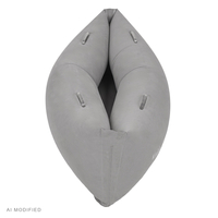 KiddyMoon Gonflable Fauteuil Sensoriel Enfant Avec Poignées Et Pompe, gris, M