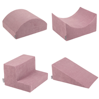 KiddyMoon Parcours Motricité En Mousse Avec Balles Enfants Favorise Créativité, Violet : bleu pastel/perle/rose poudré/blanc, Piscine (300 Balles) + Version 5