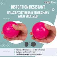 KiddyMoon Balles Colorées Plastique ∅7cm pour Piscine Enfant Bébé Fabriqué en EU, gris/blanc/bleu/noir