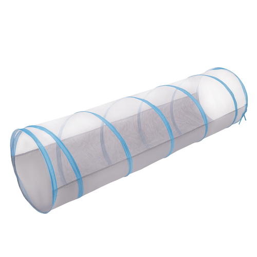 Tunnel Pliable Pour Enfants Tunnel de Jeu Avec Balles Jouet de Pliable Pop-up Pour Bébé Idéal Pour Jouer À L'Intérieur Et À L'Extérieur, gris-bleu: babyblue/bleu/perle, 200 Balles