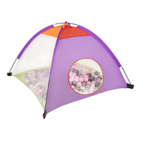 3en1 Tente de Jeux avec Tunnel Piscine à Boules avec Balles pour Enfants, Multicolore:perle/gris/transparent/rose poudré, 200 balles