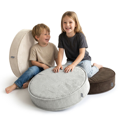 KiddyMoon Ensemble 3 Modules en Mousse pour Enfants pour Chambre D'enfant, gris clair-beige-brun, Lx3