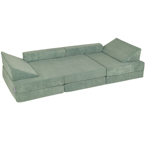KiddyMoon Canapé Pliant pour Enfants, Canapé Convertible pour Chambre et Salle de Jeux, Matelas au Sol, Mini-Canapé, vert, Canapés