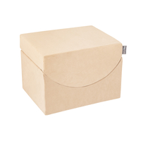 KiddyMoon Velours Aire De Jeux en Mousse pour Enfants, Élément Rampe/Semi-rouleau PPZV-222, beige sableux, Multi-Taille