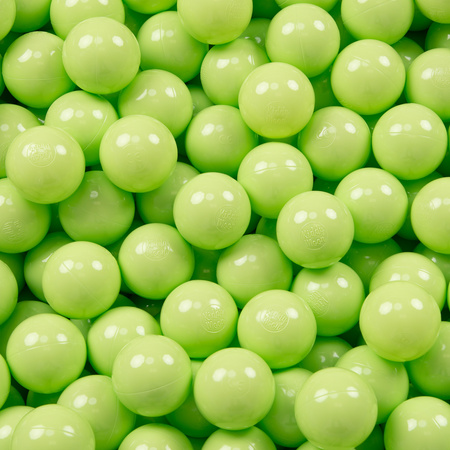 KiddyMoon Balles Colorées Plastique ∅7cm pour Piscine Enfant Bébé Fabriqué en EU, vert clair, 200 Balles/7cm