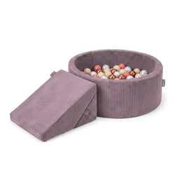 KiddyMoon Aire de jeu ANAFI en polyester avec module de motricité, Violet: Beige pastel/Cuivre/Perle/Saumon, basen 100/klin F