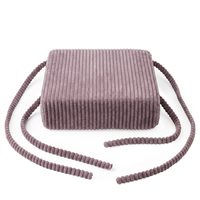 KiddyMoon Coussin Rehausseur De Chaise Enfant, Assise Rehaussée 10 Cm Avec Housse Lavable Et Liens d’Attache, violet, 33x33x10