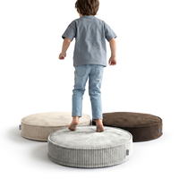 KiddyMoon Ensemble 3 Modules en Mousse pour Enfants pour Chambre D'enfant, gris clair-beige-brun, Lx3