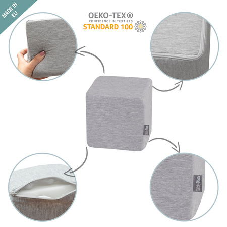 KiddyMoon blocs mous pour bébé cubes de construction en mousse, mix: gris clair/menthe, 24 Pieces