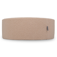 KiddyMoon Piscine à Balles Boules 7 cm pour un Remplissage plus Généreux Pour Bébés au Housse Teddy, Convient dès 8 Mois, beige, 90x30cm/SANS balles