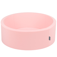 KiddyMoon Piscine à Balles ∅ 7Cm pour Bébé Rond Fabriqué En UE, rose: bleu pastel/jaune pastel/blanc/menthe/rose poudré, 90x30cm/300 Balles
