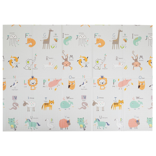 KiddyMoon Tapis de Jeu pour Enfant Bébé Tapis Mousse Tapis de Sol Tapis d'éveilBebe Reversible Stimulation De L'Imagination Pliable Pour L'Intérieur Et L'Extérieur, vert-forêt, 150x200x1cm