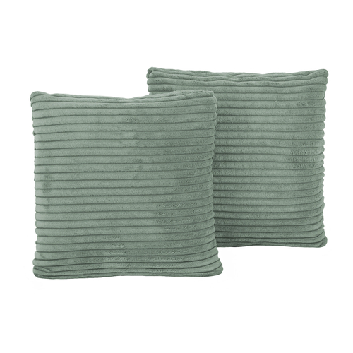 KiddyMoon Coussin Carré 30x30 Cm Lot De 2 En Polyester Avec Garnissage En Mousse Design Élégant Pour Canapé Fauteuil Ou Lit Facile À Entretenir Doux Et Durable, vert, 2 Oreillers