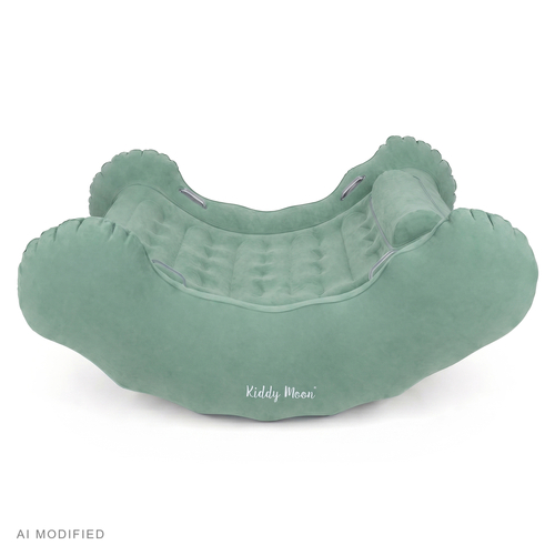 KiddyMoon Fauteuil Sensoriel Gonflable À Bascule Enfant Avec Poignées Et Pompe, sauge, L