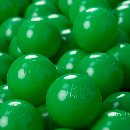 KiddyMoon Balles pour Piscine Colorées ∅6cm Plastique Enfant Bébé Fabriqué en EU, vert, 100 Balles/6cm
