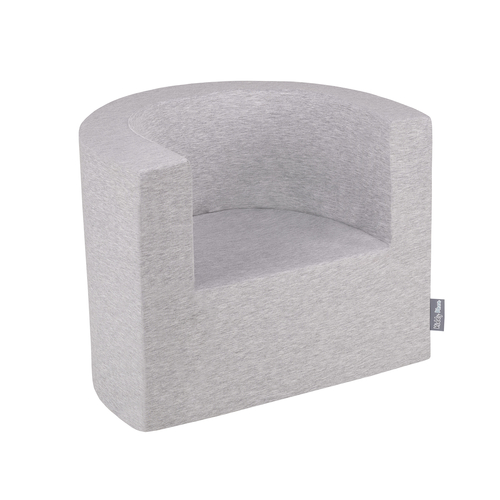 KiddyMoon Ensemble Fauteuils + Table en Mousse pour Enfants Fabriqué en UE, gris clair, Set Fauteuils + Table