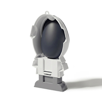 KiddyMoon Pot Bébé Urinoir pour Enfants, Hauteur Réglable Motif Astronaute, blanc, UNI
