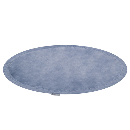KiddyMoon tapis d'éveil sac à jouets 2en1 pour enfants, bleu glacier:bleu pastel/jaune pastel/blanc/menthe/rose poudré, XL/50 balles