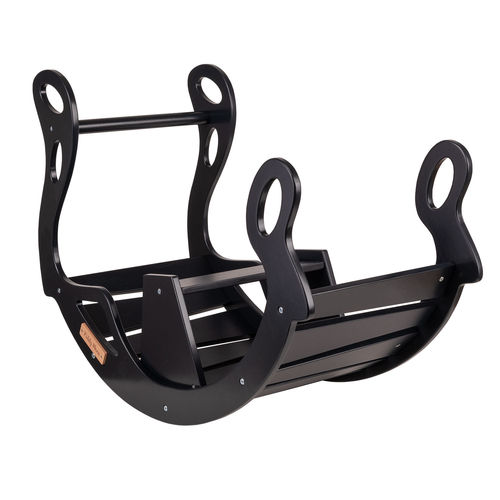 KiddyMoon Bascule pour Enfants Rocker Bébé Balancelle, noir, 90,6x39x69 cm