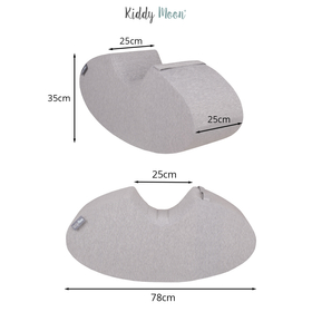 KiddyMoon Hopper Bascule-Sauteur pour les Enfants Bébé Balancelle Bean, rose des sables, 78x35x25cm