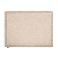KiddyMoon Tapis de jeu doux pour enfant, antidérapant, rectangulaire, beige
