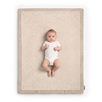 KiddyMoon Tapis de jeu doux pour enfant, antidérapant, rectangulaire, beige