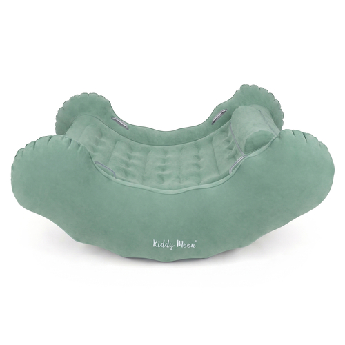 KiddyMoon Fauteuil à Bascule Gonflable À Bascule Pour l'intérieur et l'extérieur avec Poignées Et Pompe, sauge, L