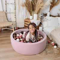 KiddyMoon Balles Colorées Plastique ∅7cm pour Piscine Enfant Bébé Fabriqué en EU, brun/cuivre/beige pastel/saumon