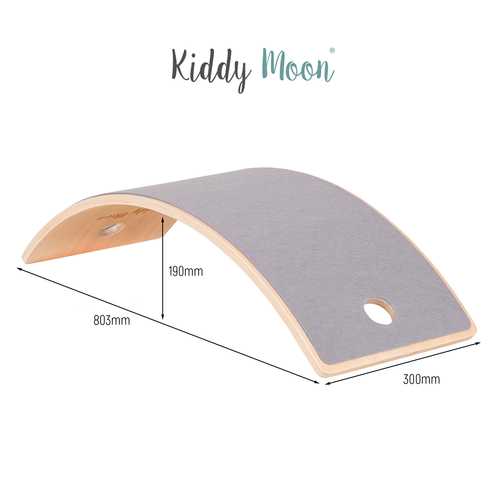 KiddyMoon Planche D'équilibre Corde pour Enfants Planche À Balancer BB-004, naturalny, planche