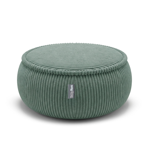 KiddyMoon Pouf enfant en mousse avec housse amovible, vert, M