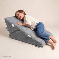 KiddyMoon coussin modulable enfant en polyester, gris foncé, M