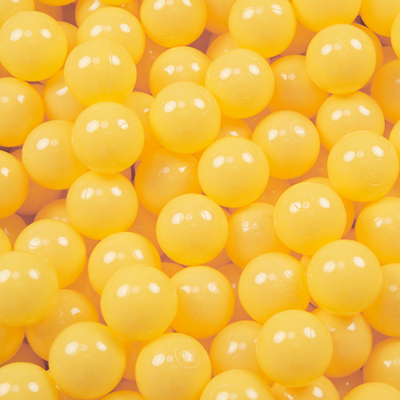 KiddyMoon Balles Colorées Plastique ∅7cm pour Piscine Enfant Bébé Fabriqué en EU, jaune, 200 Balles/7cm