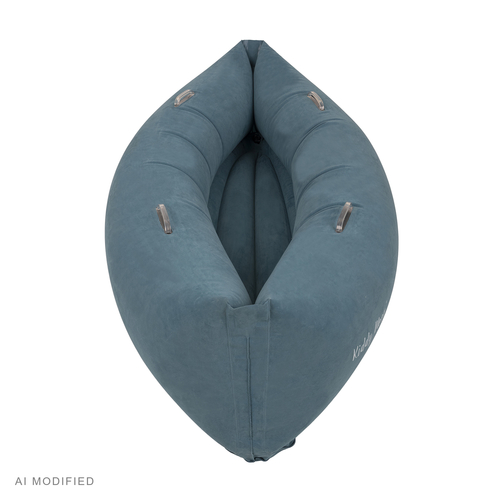KiddyMoon Gonflable Fauteuil Sensoriel Enfant Avec Poignées Et Pompe, bleu, L