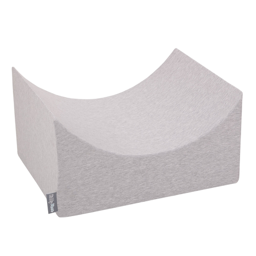 KiddyMoon aire de jeux en mousse colline/tunnel/rampe L/semi-rouleau L, gris clair, Multi-Taille