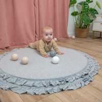 KiddyMoon Tapis de Jeu Pour Enfants Montessori Tapis en Mousse Bébé Épais et Doux Tapis Rampant Ramper Enfant Jouet Couverture Baby Tapis d'éveil, Fabriqué en UE, gris clair, XL