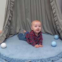 KiddyMoon Tapis de Jeu Pour Enfants Montessori Tapis en Mousse Bébé Épais et Doux Tapis Rampant Ramper Enfant Jouet Couverture Baby Tapis d'éveil, Fabriqué en UE, bleu glacier, XL