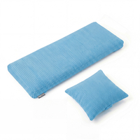 KiddyMoon Matelas avec Oreiller Set pour Planche D'équilibre Housse Amovible en Tissu Côtelé, bleu, Matelas/Oreiller