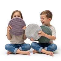 KiddyMoon Ensemble 3 Modules en Mousse pour Enfants pour Chambre D'enfant, vert-gris clair-violet, Sx3