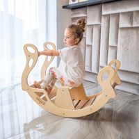 KiddyMoon Bascule pour Enfants Rocker Bébé Balancelle, blanc, 90,6x39x69 cm